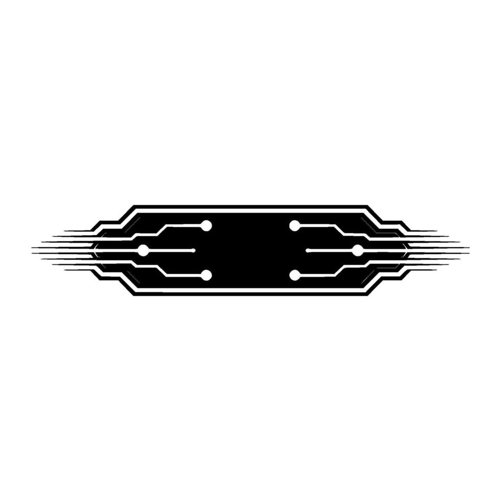 Minimalist Black Circuit Board On Light Gray Background vector