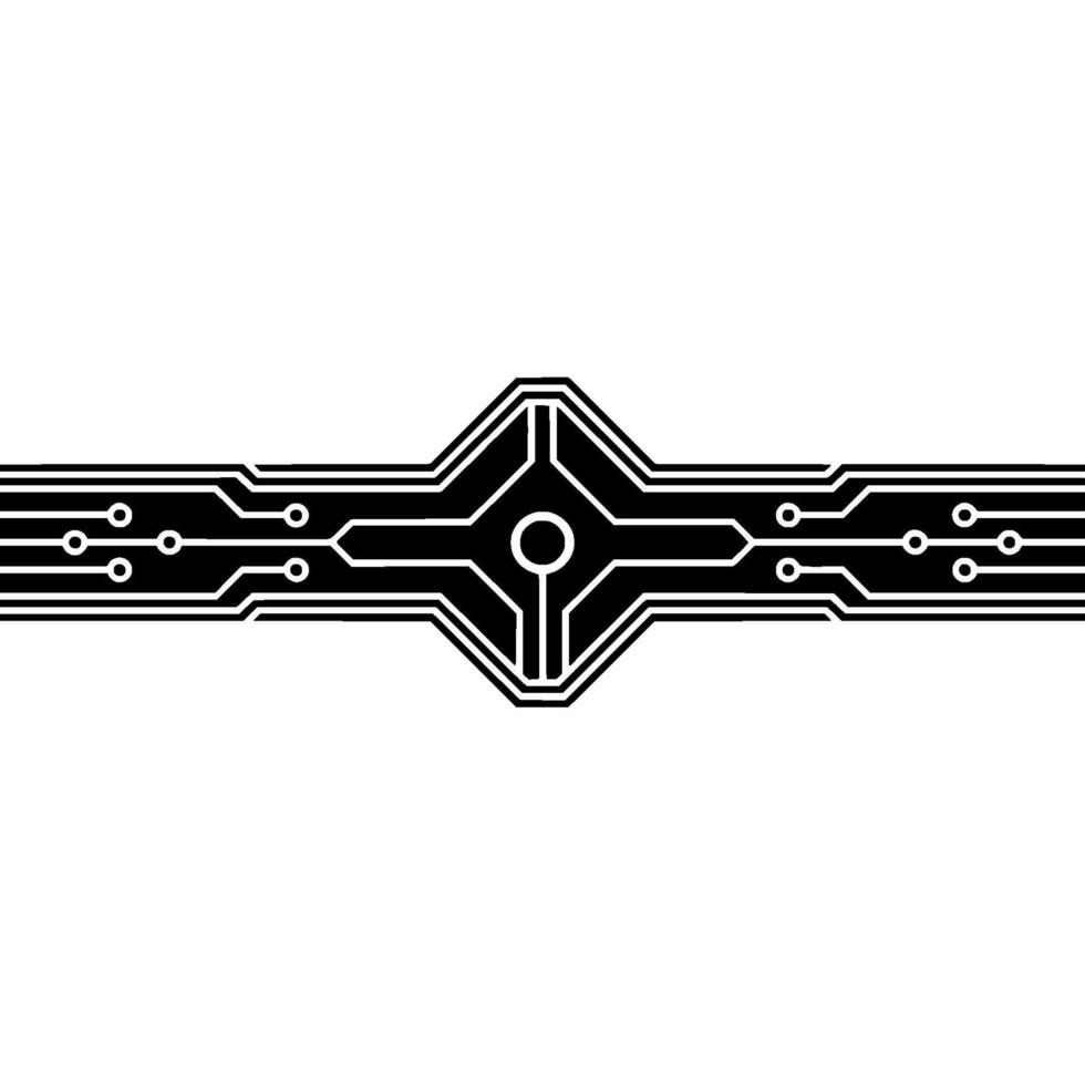 Modern Circuit Board Minimalist Tech Illustration vector
