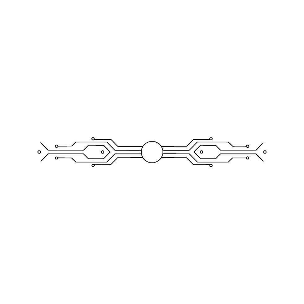 Minimalist Circuit Board Element On Gray Background vector