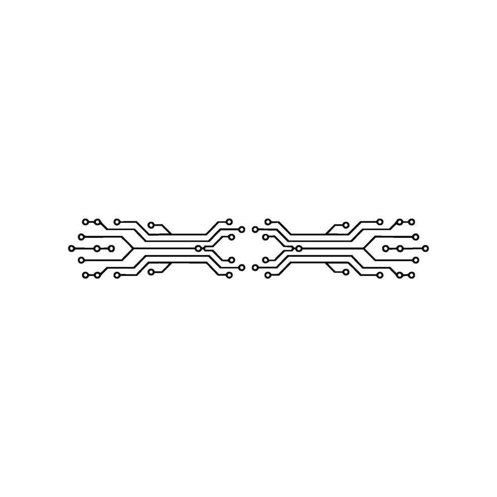 Minimalist Circuit Board On Gray Background Technology Concept vector