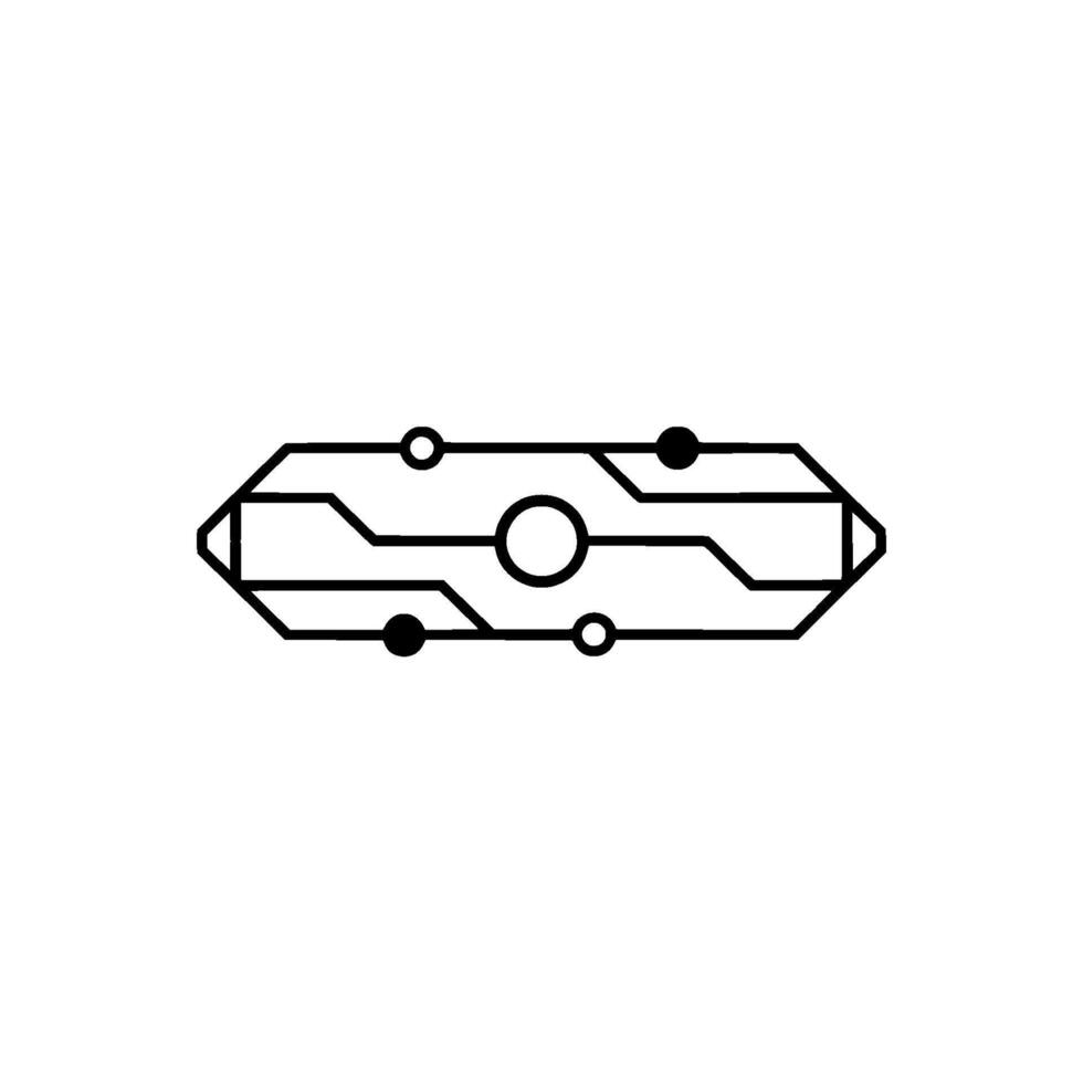 Abstract Circuit Board Minimalist Tech Concept vector