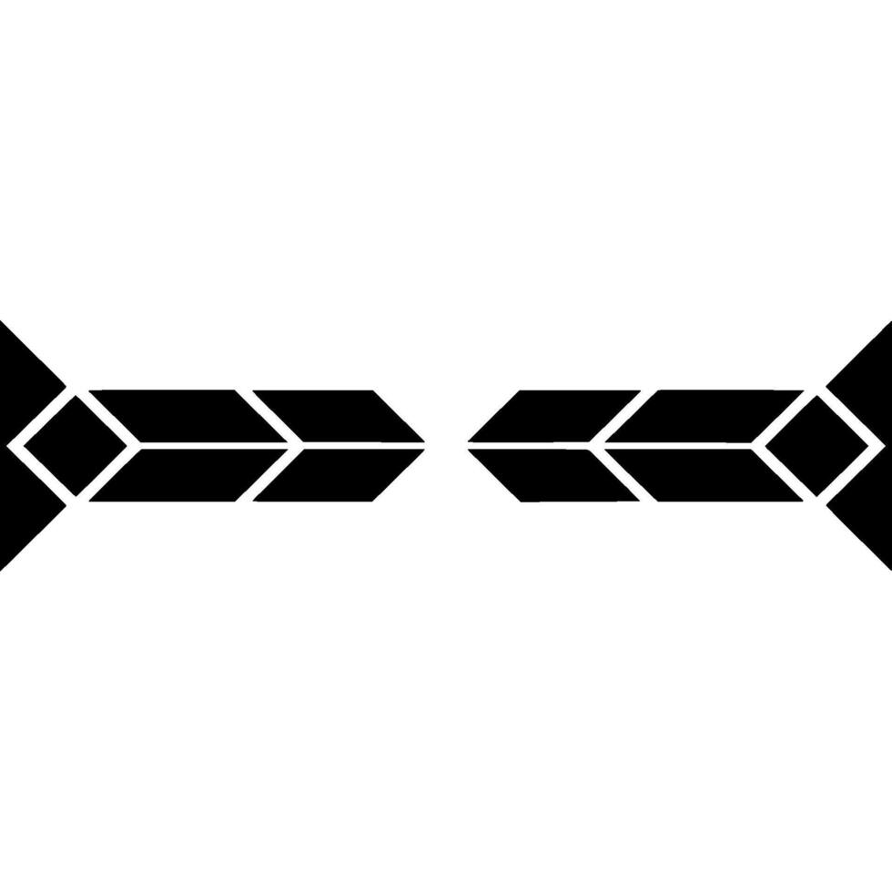 Geometric Arrow Motif In Grayscale On White Background vector