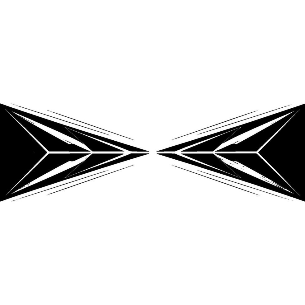 Geometric Abstract Illustration Black And White Symmetry vector
