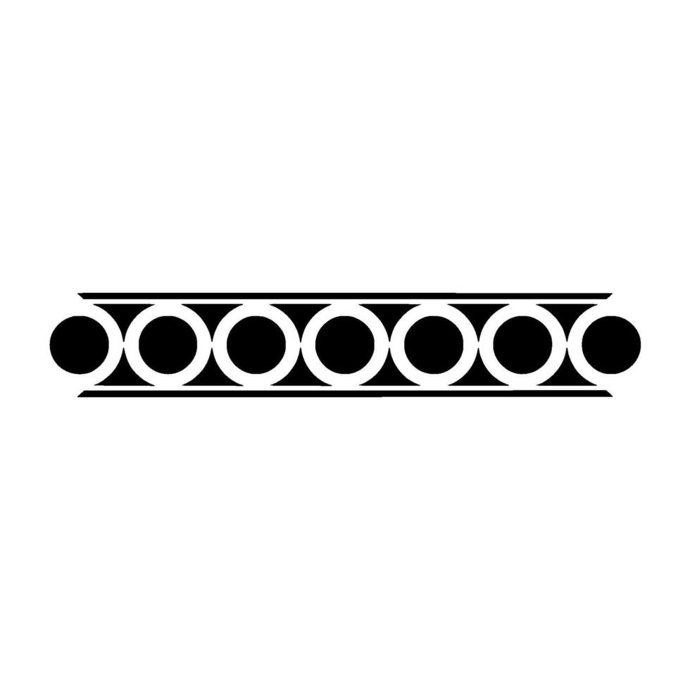 Minimalist Black White Circle Border vector