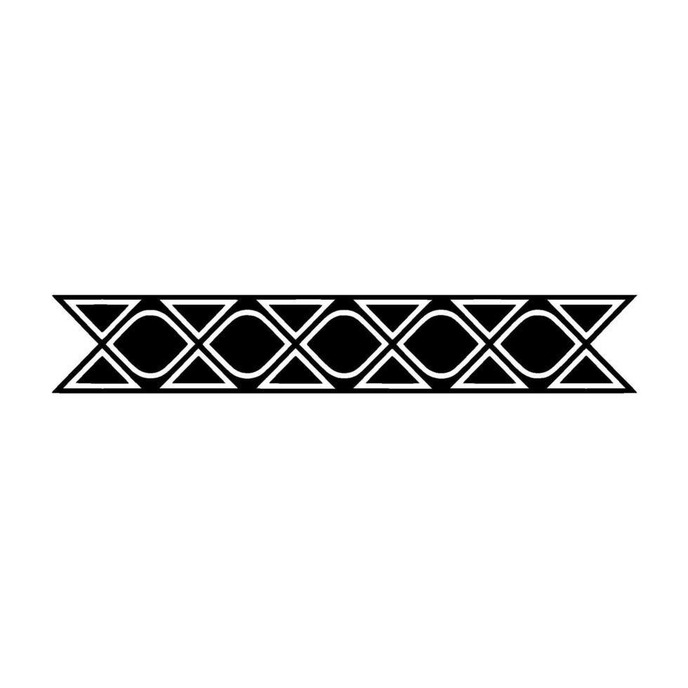 Geometric Border Element Black And White, Abstract On Neutral Background vector