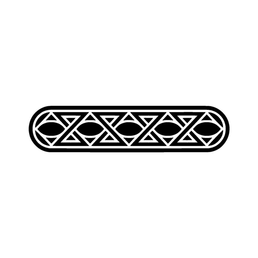 Minimalist Geometric Border In Black On White, Decorative Element vector