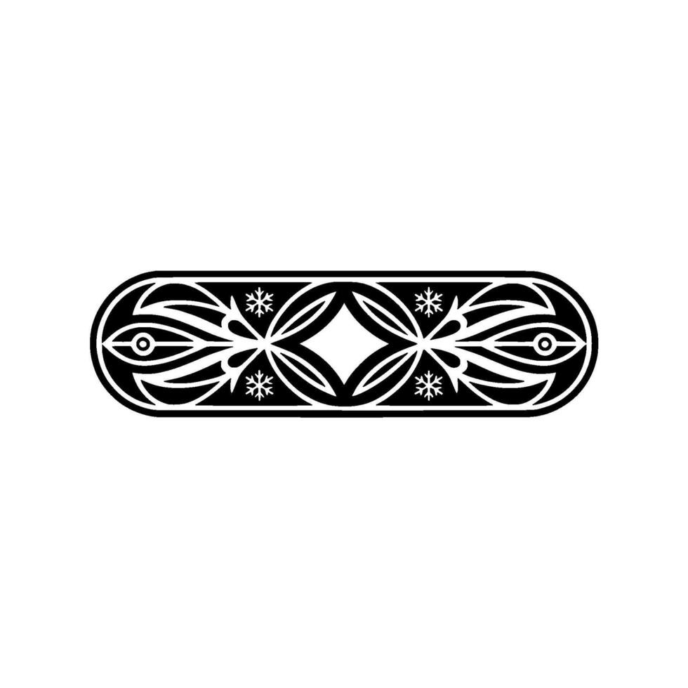 Ornate Black White Geometric Border On Neutral Background vector