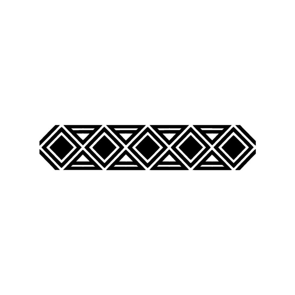 Minimalist Geometric Pattern Border Element On White Background vector