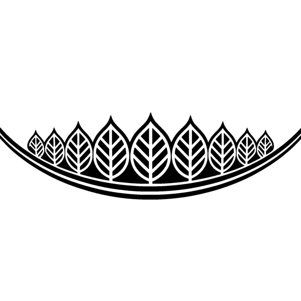 Modern Black And White Leaf Minimalist Nature vector