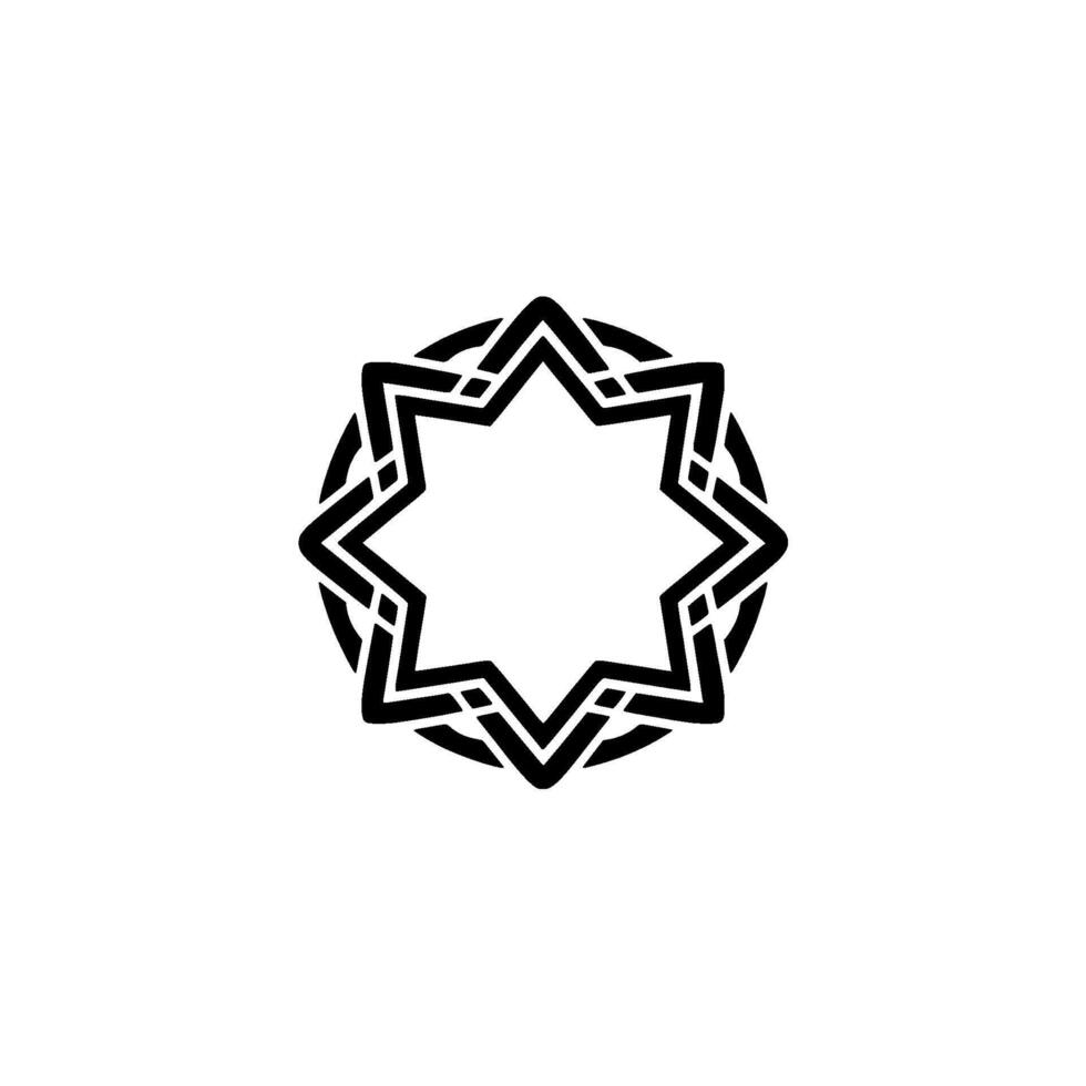 Geometric Star In Black And White Minimalist vector