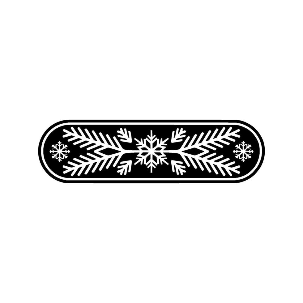 Minimalist Christmas Ornament, Black And White, Geometric Winter Motif vector