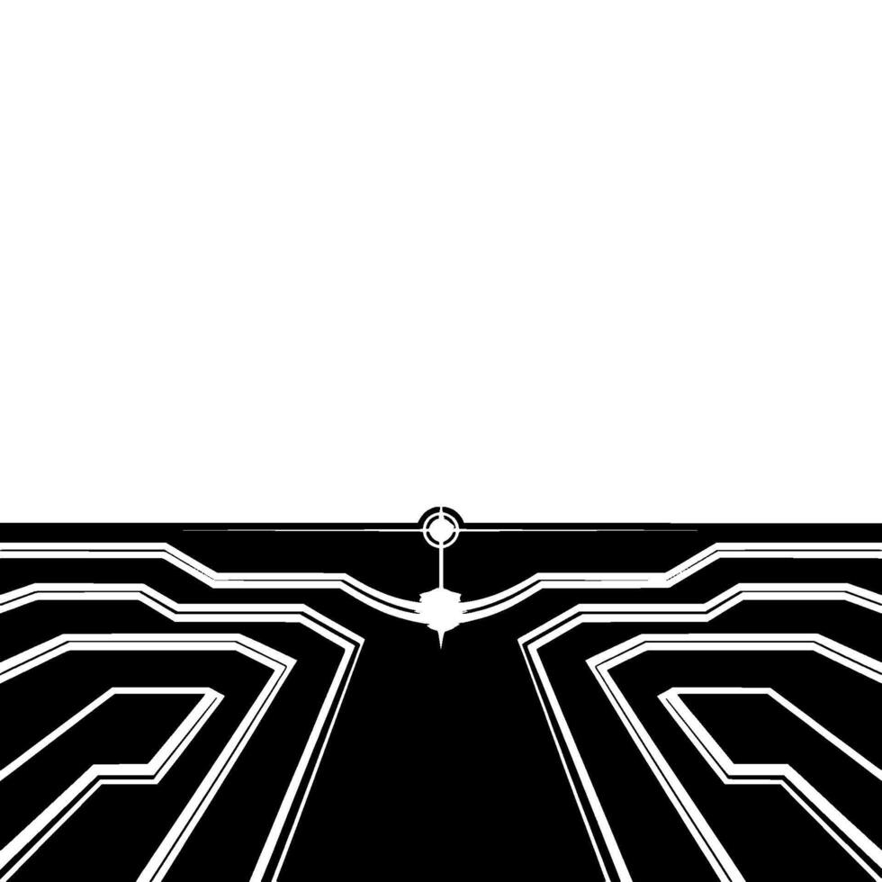 Futuristic Abstract Black White Technology Circuit Board vector