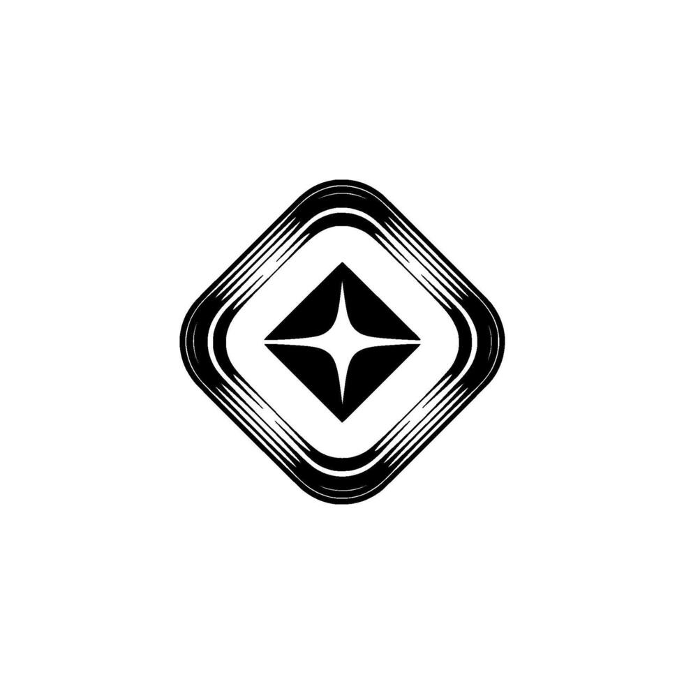 Minimalist Black White Starburst On Neutral Background vector