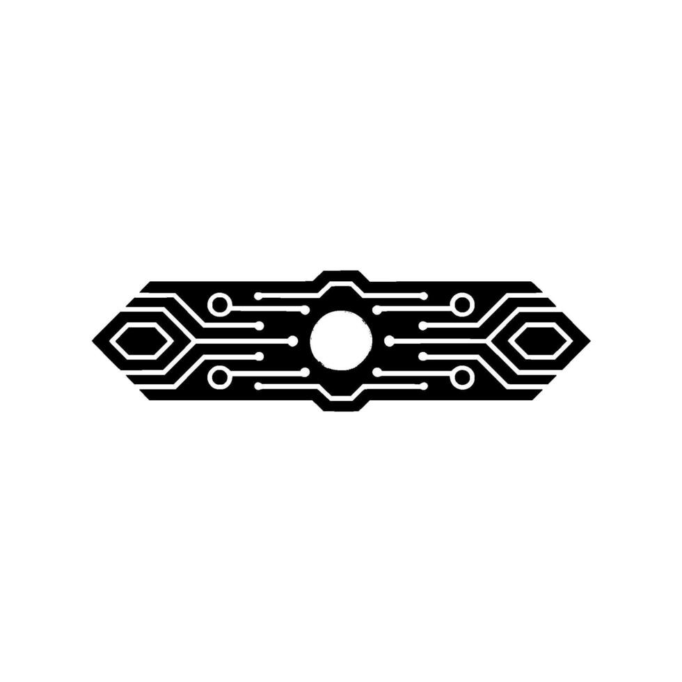Abstract Tech Circuitry Modern Black And White On White Background vector