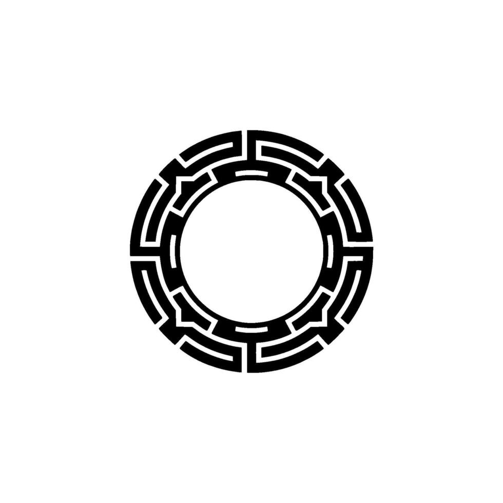 Minimalist Geometric Circle Pattern, Black And White, Corporate vector