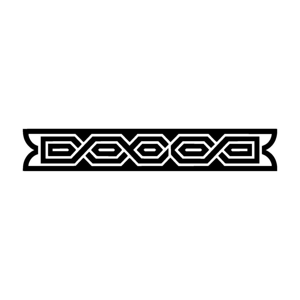 Geometric Border, Decorative Element, Black On White vector