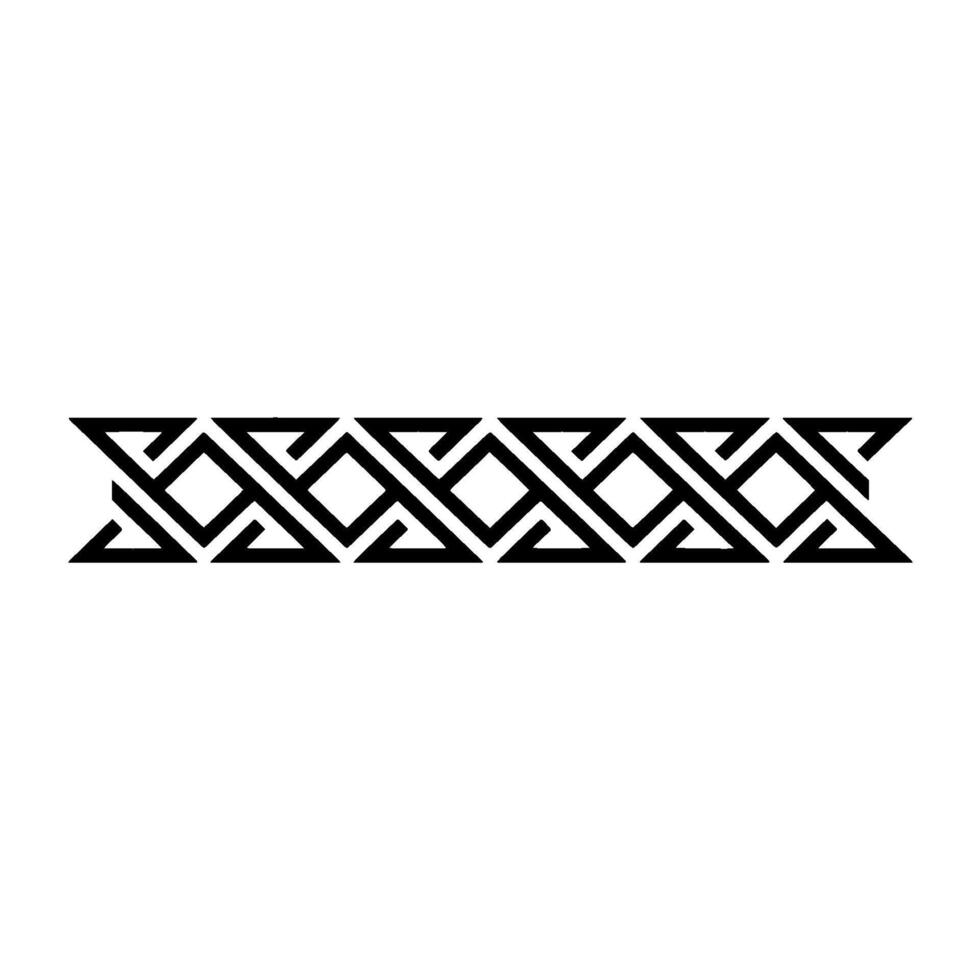 Geometric Celtic Knot Border In Black On White vector