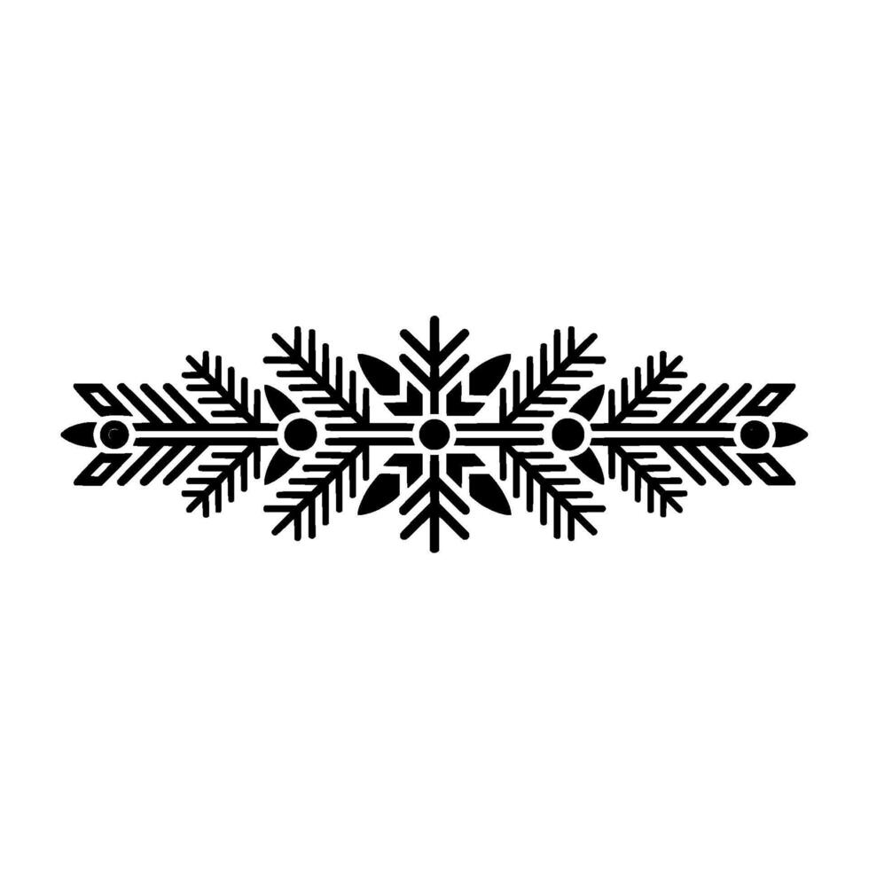 Minimalist Geometric Winter Border With Red Accents vector
