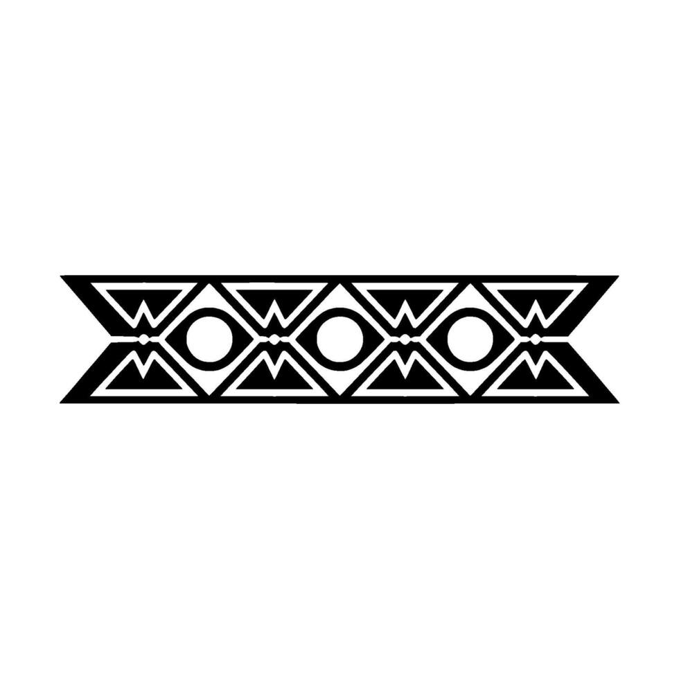 Minimalist Geometric Pattern In Black White Decorative Border Element vector