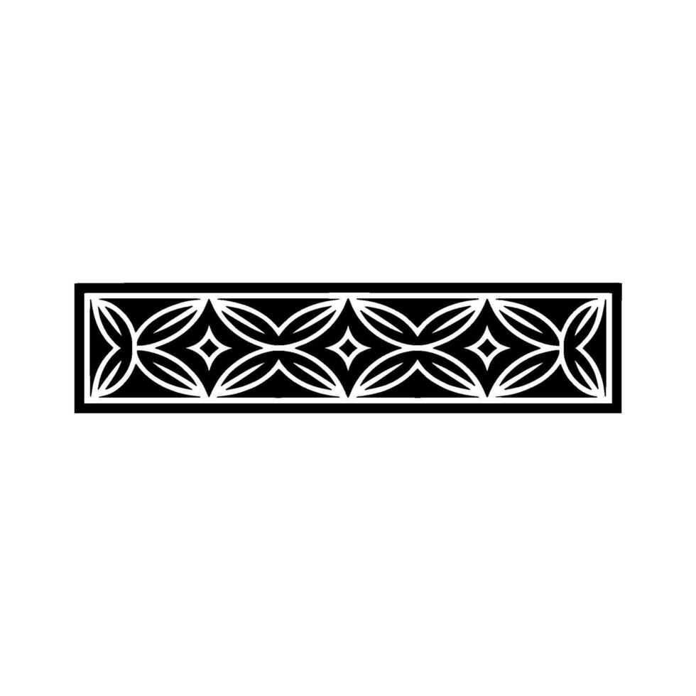 Geometric Black And White Ornamentborder vector