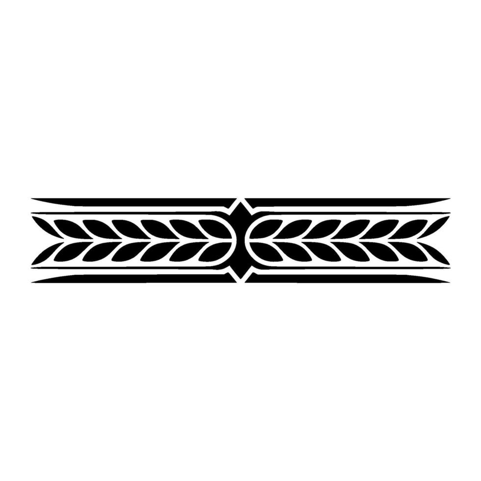 Elegant Laurel Wreath Border, Black And White Element vector