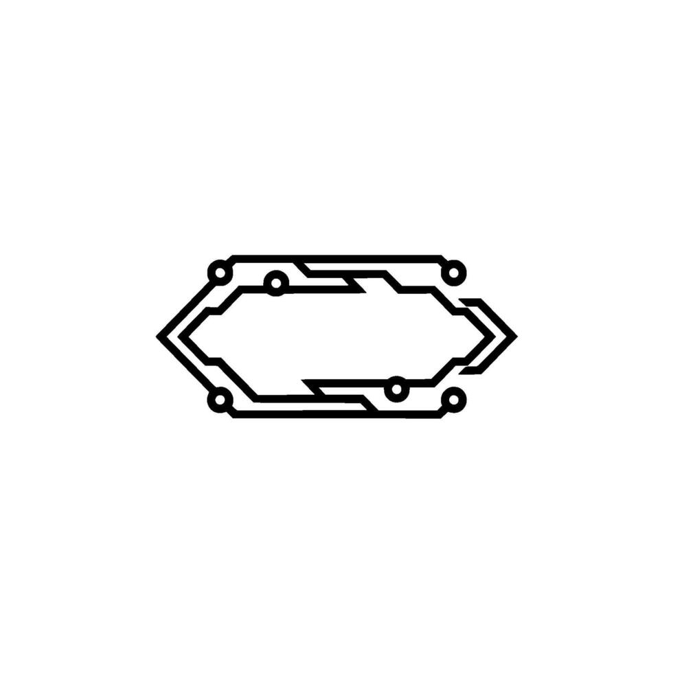 Minimalist Circuit Board Tech, Data, Connection vector