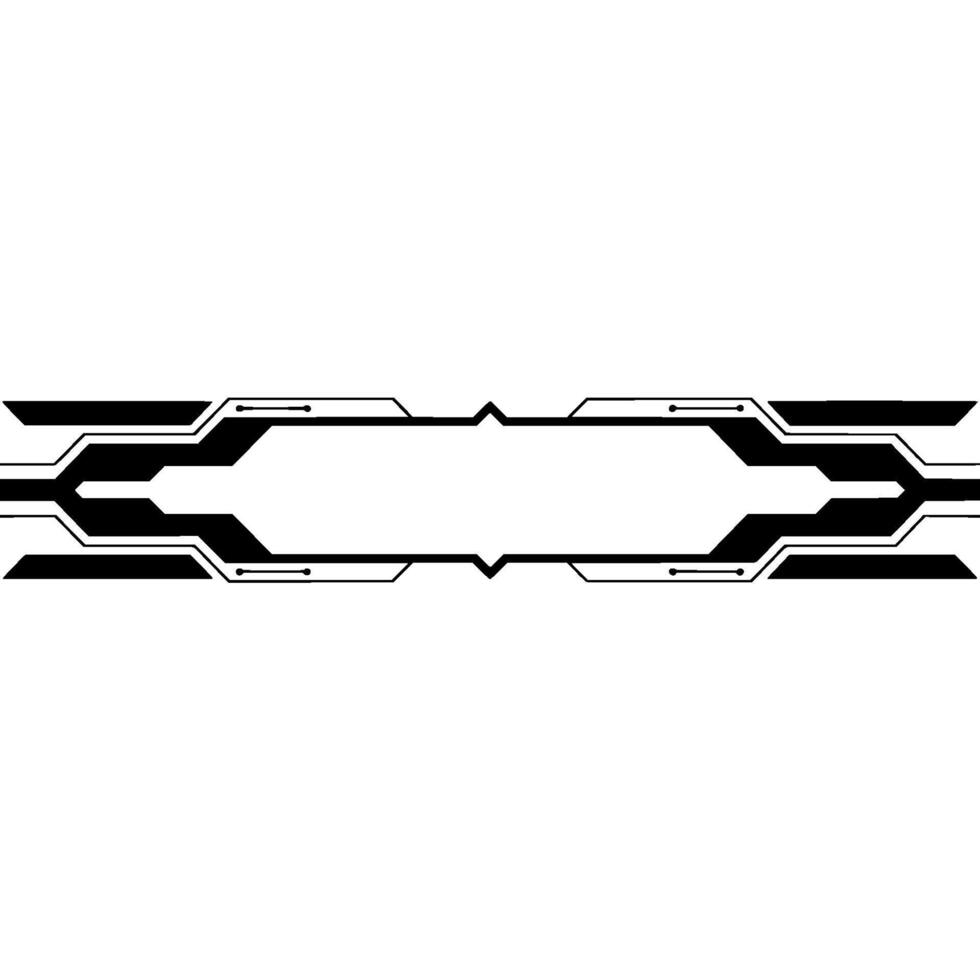 Minimalist Tech Frame, Abstract Circuitry On White Background vector