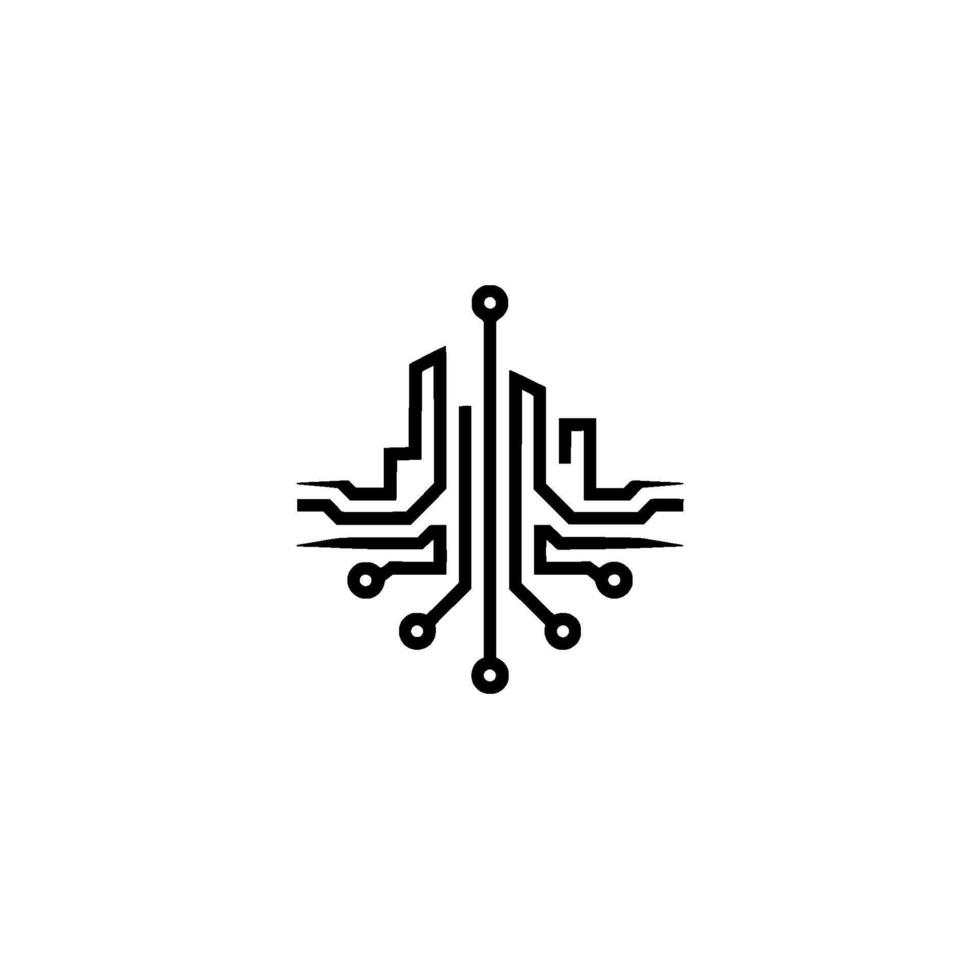 Abstract Circuit Board City vector