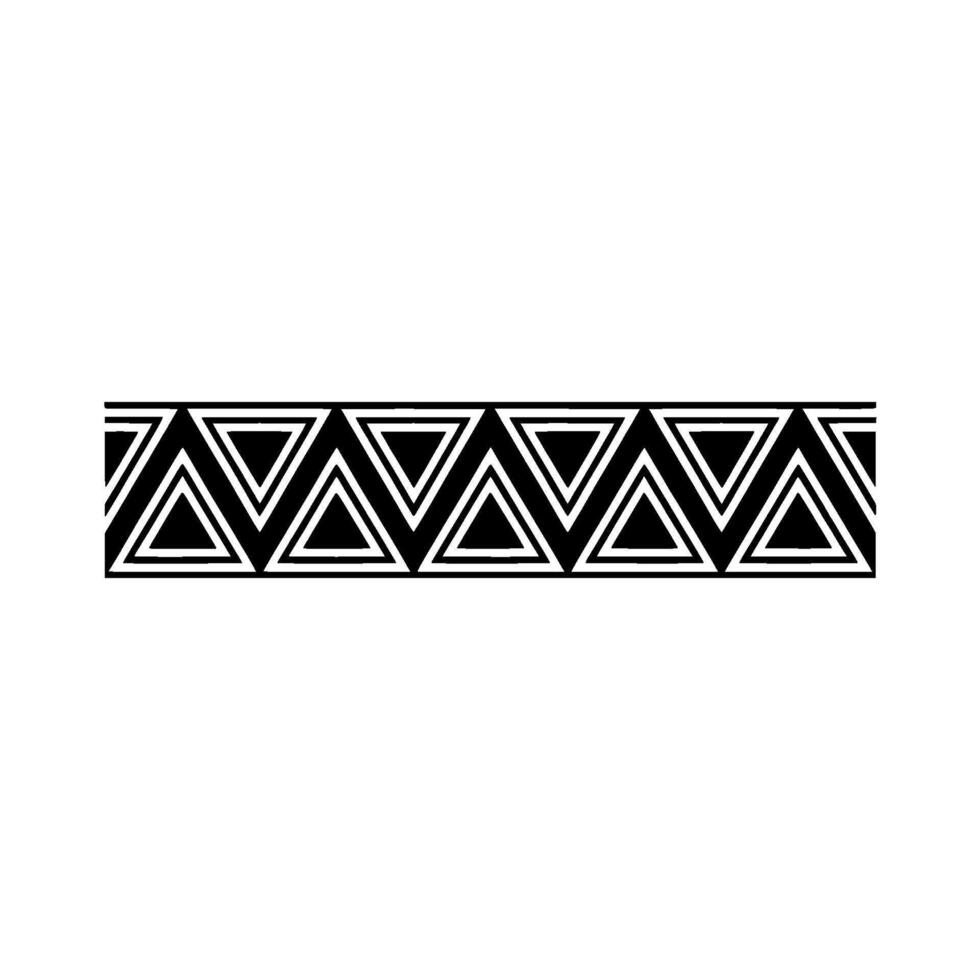 Minimalist Geometric Triangle Border, Black And White vector