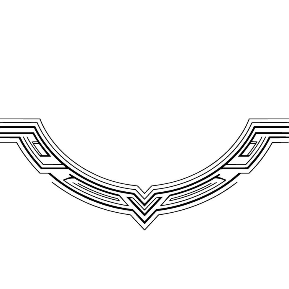 Minimalist Geometric Ornament, Black Lines On Gradient Background vector