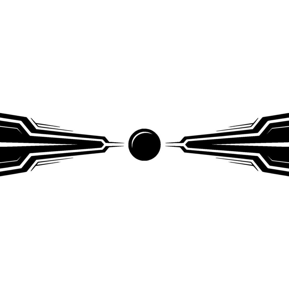 Abstract Black And White Geometric With Sphere vector