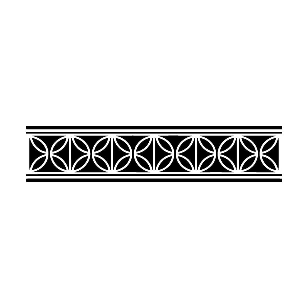 Geometric Border With Circles Lines, Elegant Element vector