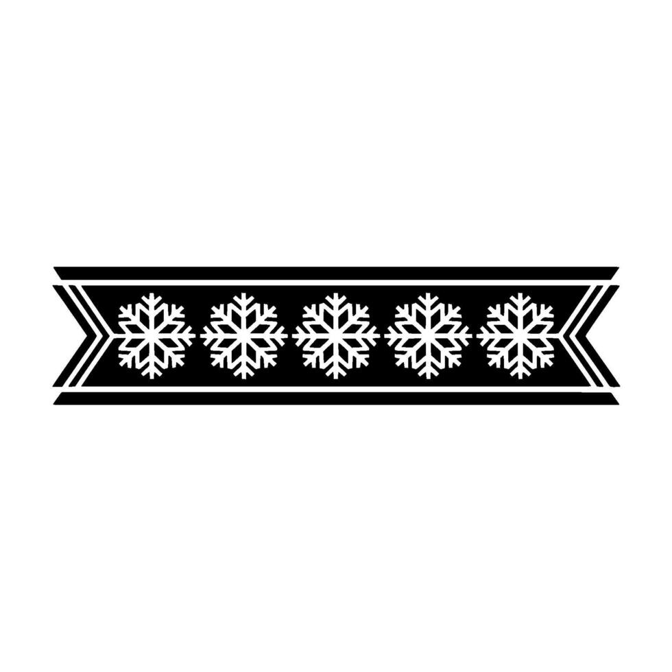 Minimalist Snowflake Banner In Black And White vector