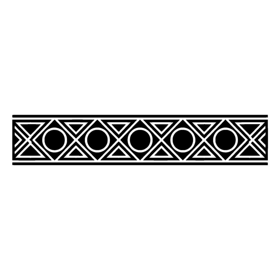 Geometric Black White Border Pattern, Element vector