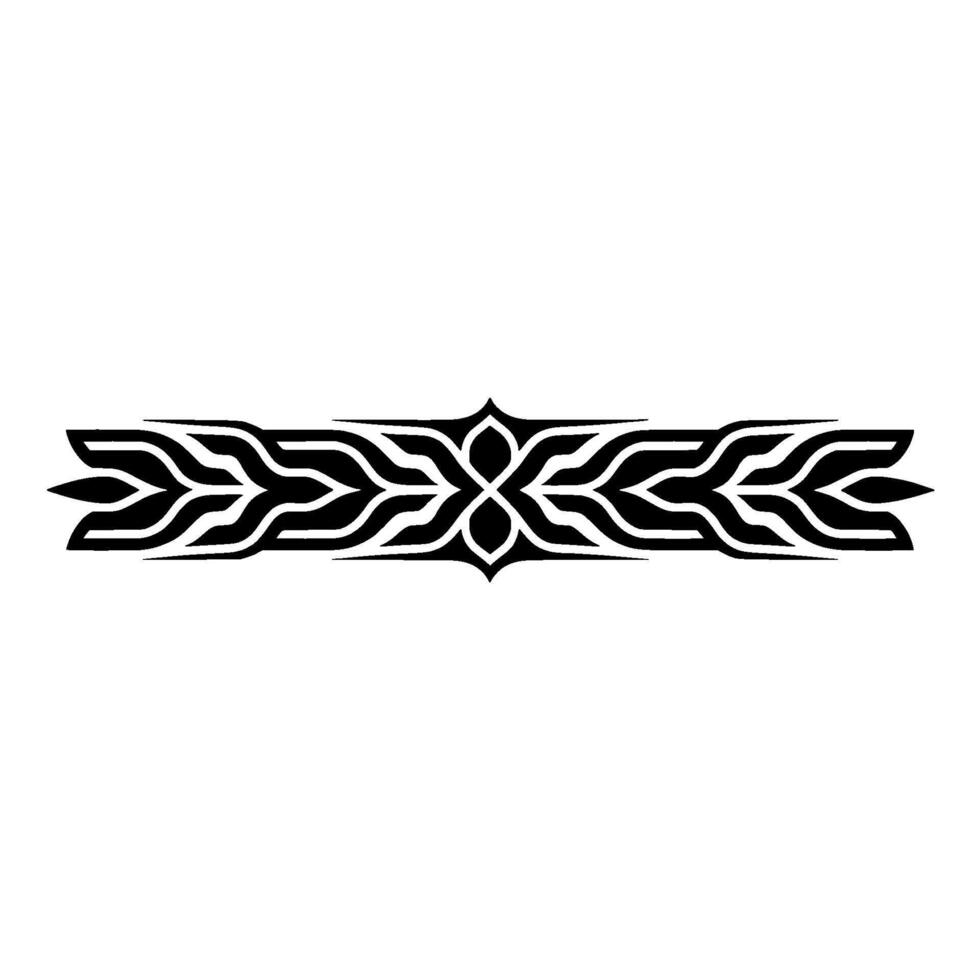 Ornamental Black And White Swirl For Borders Patterns vector