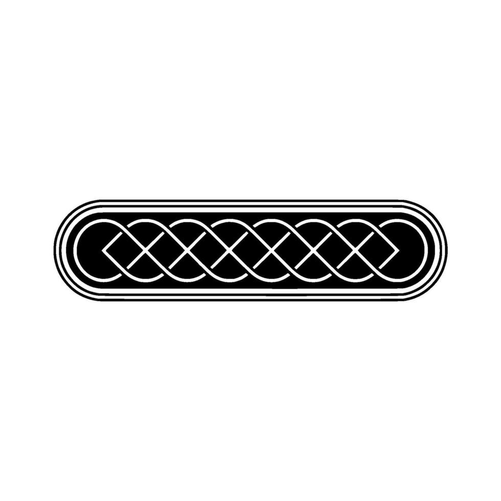 Celtic Knot Border On Light Background vector