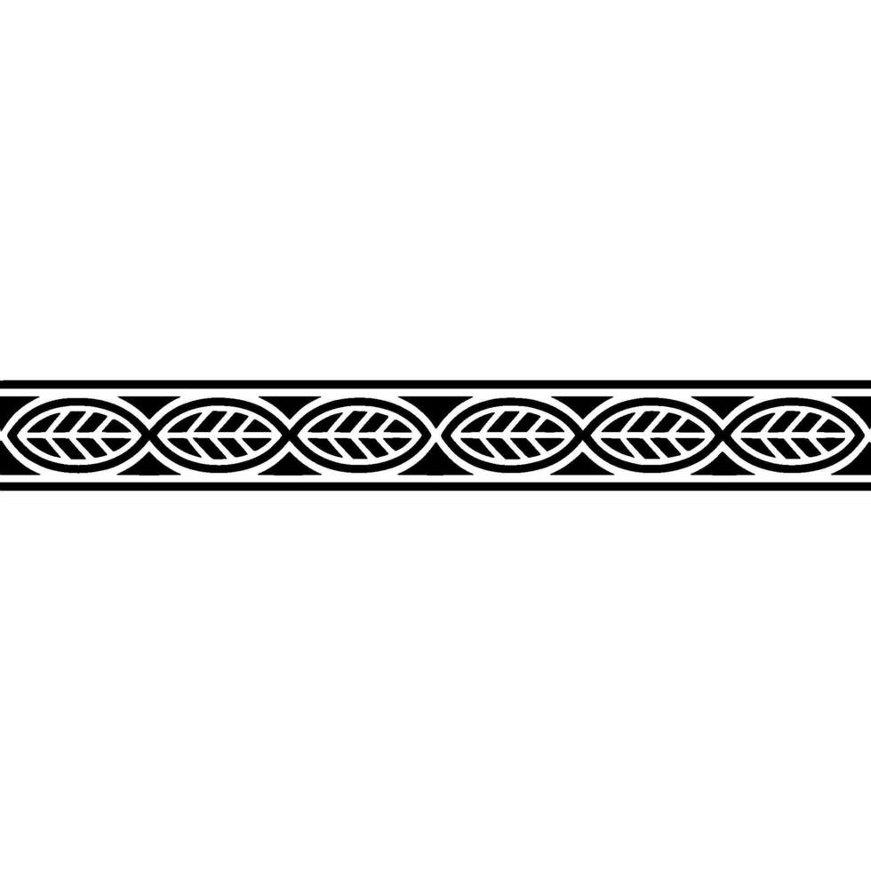 Black And White Leaf Border Minimalist Decorative vector