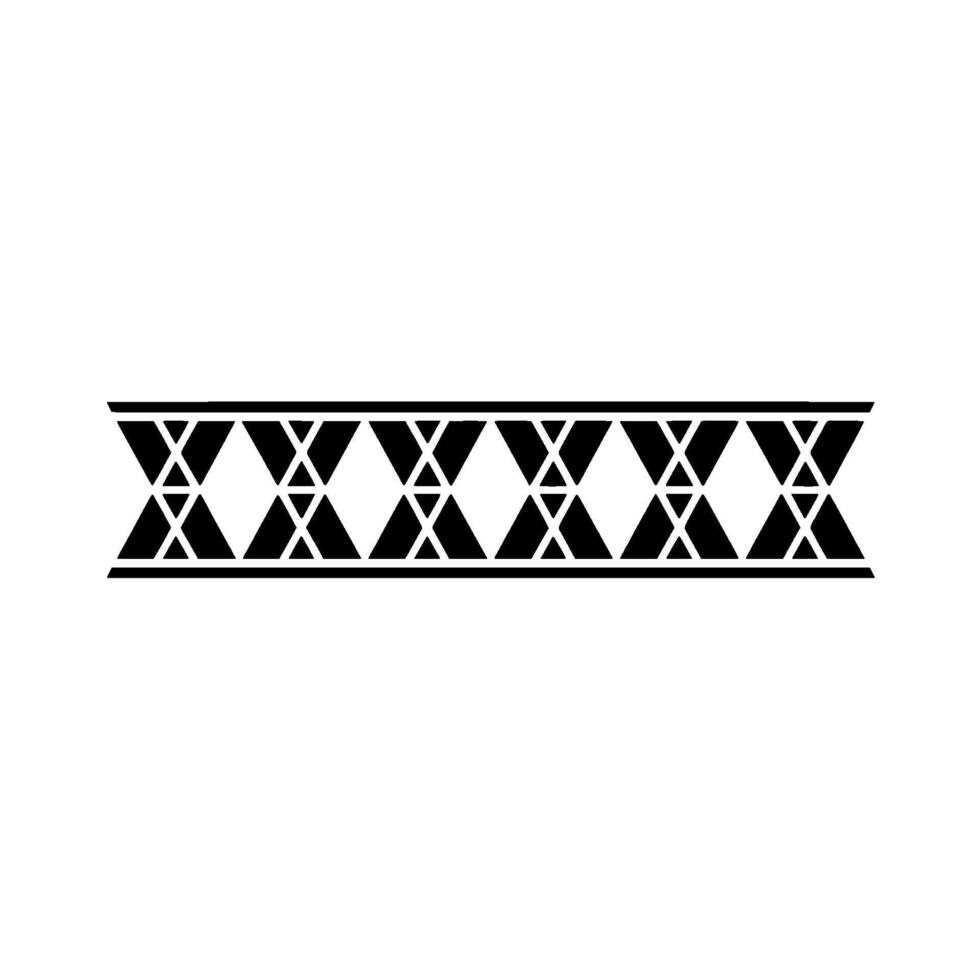 Geometric Pattern Border With Triangles And Diamonds, Black And White vector