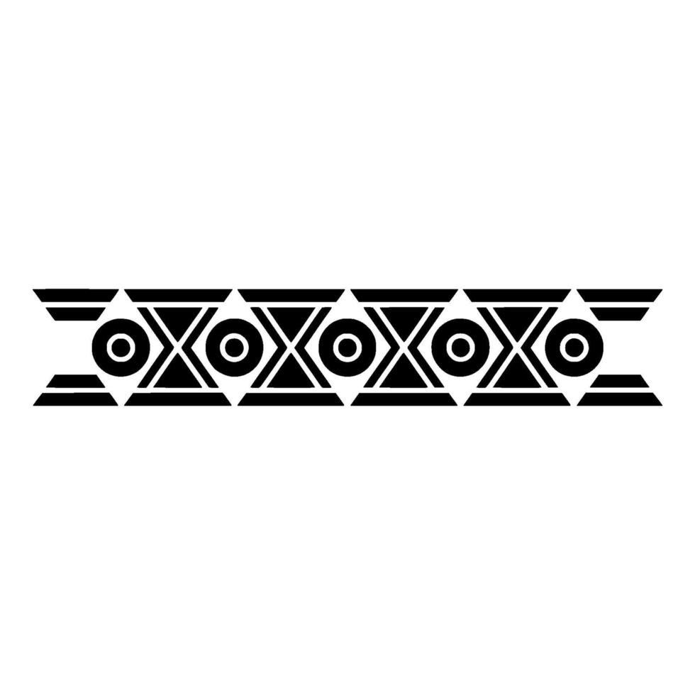 Abstract Geometric Border Black And White Decorative vector
