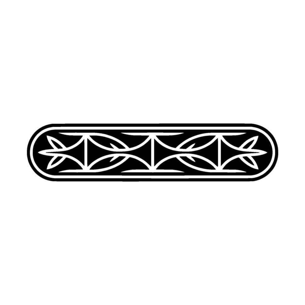 Elegant Black And White Ornamental Element, Art Deco Style vector