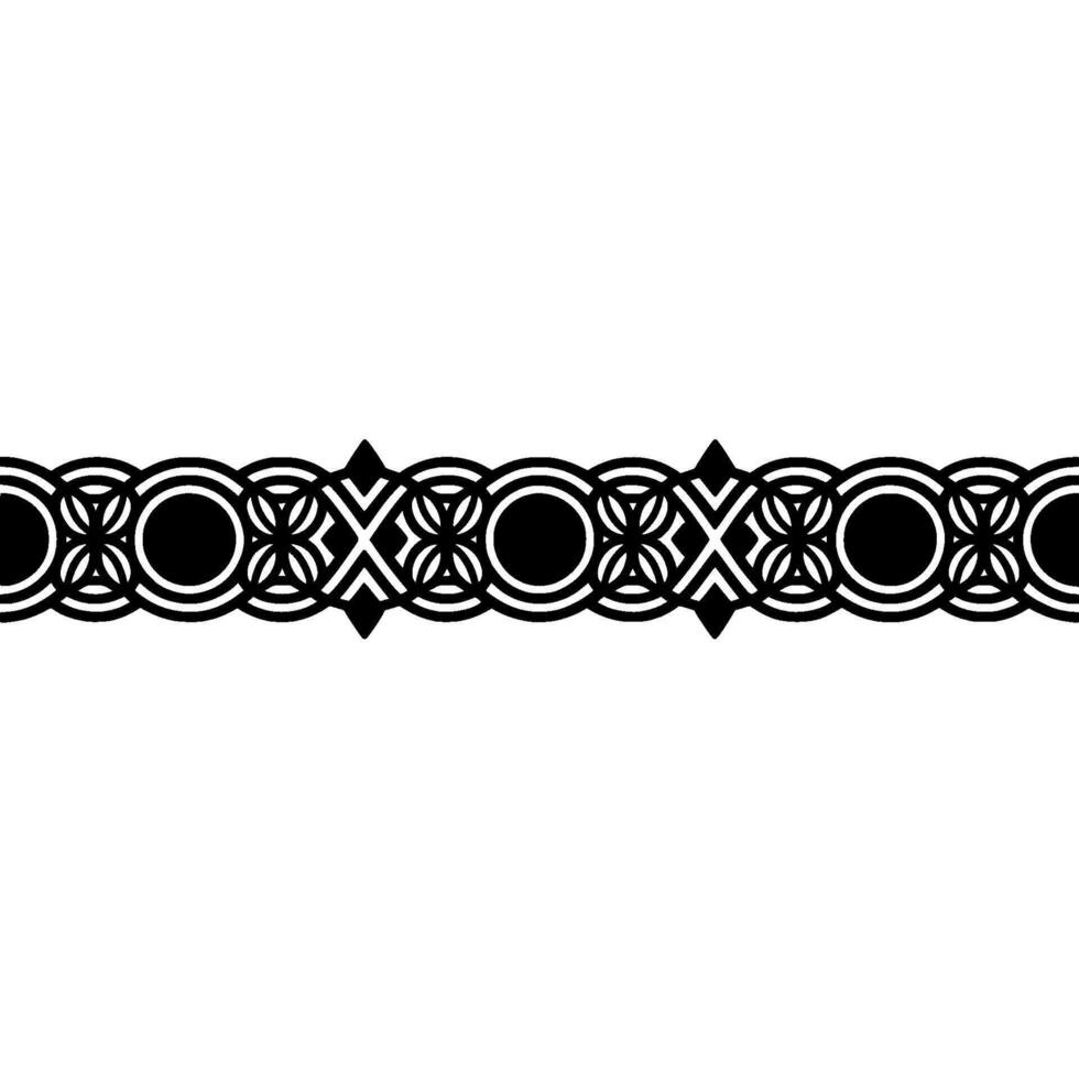 Elegant Geometric Border In Black On White Background vector