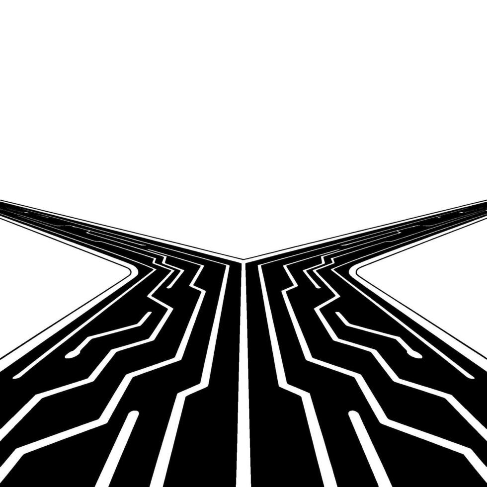 Circuit Board Paths Technology, Choice, Future, Abstract vector