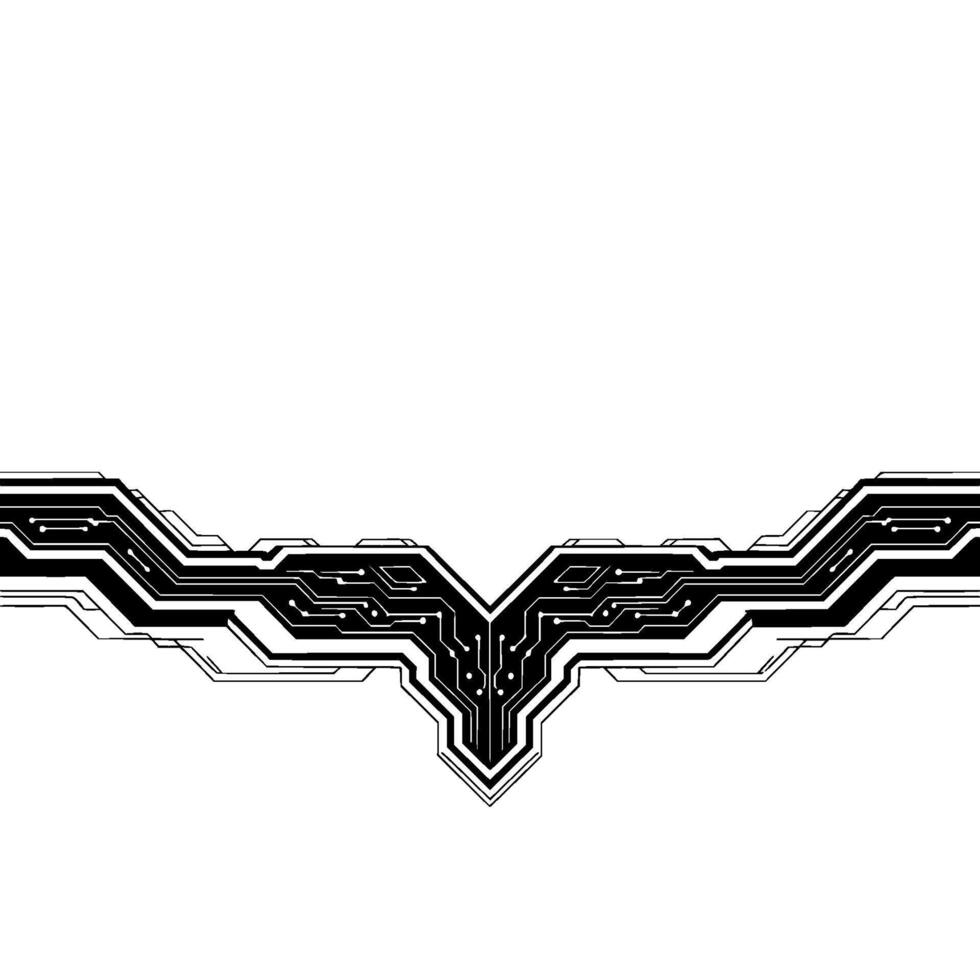 Abstract Circuit Board, Hightech With Shadow Effect vector