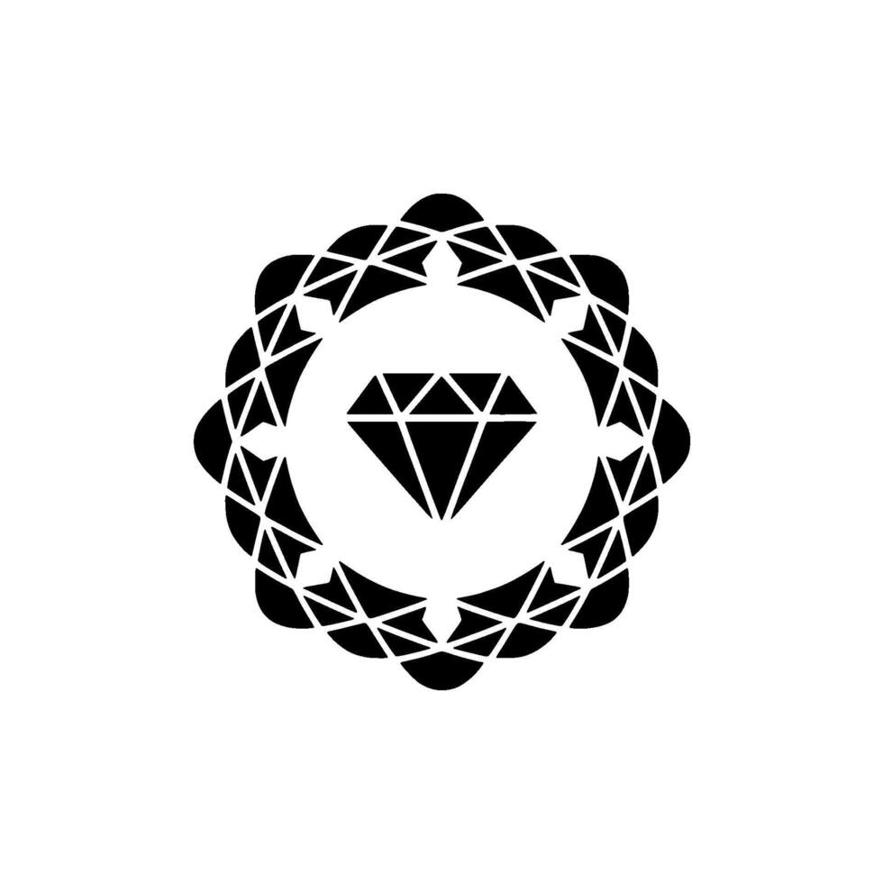 Elegant Diamond With Decorative Circle, Illustration vector