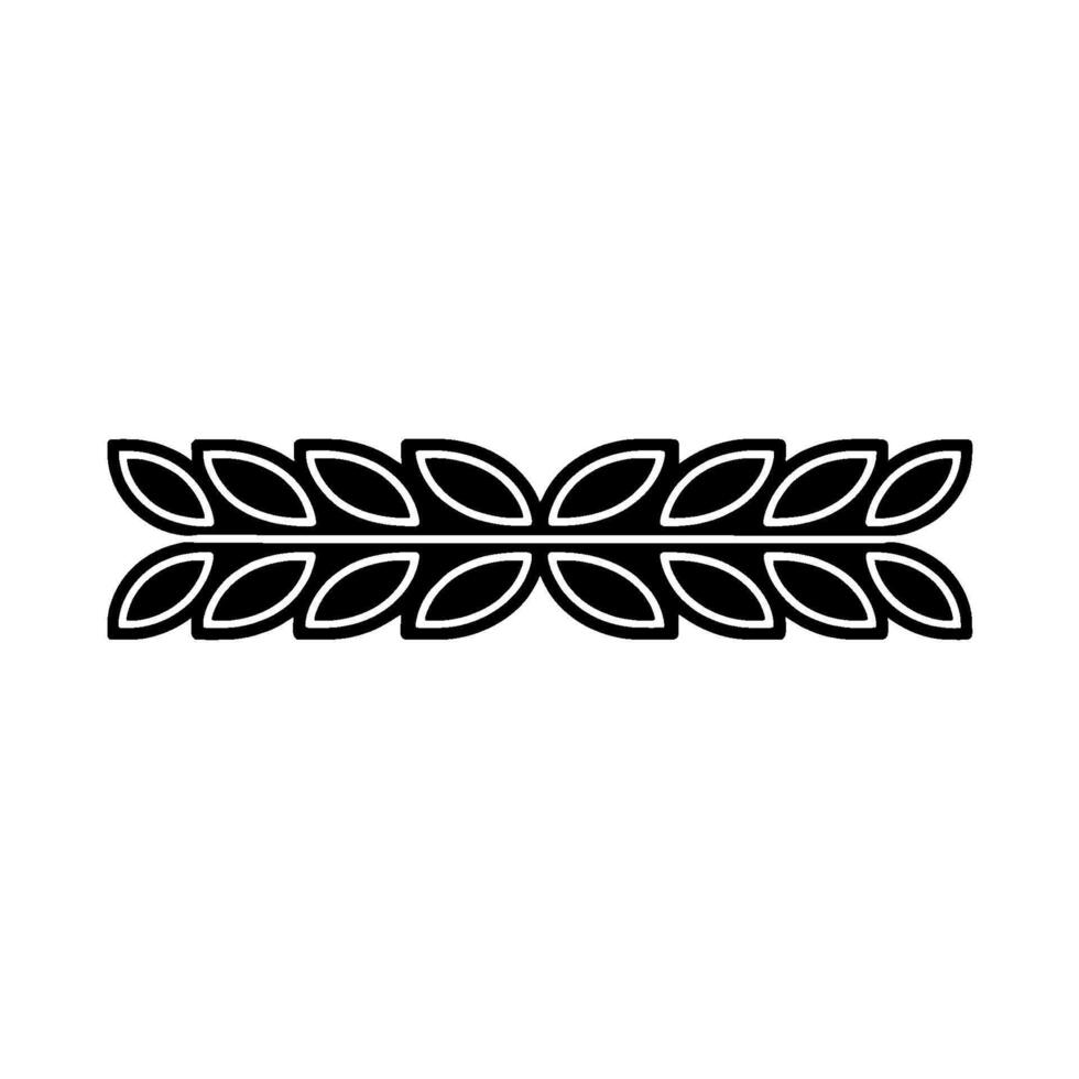 Minimalist Laurel Wreath, Black White, Ornamental Element vector