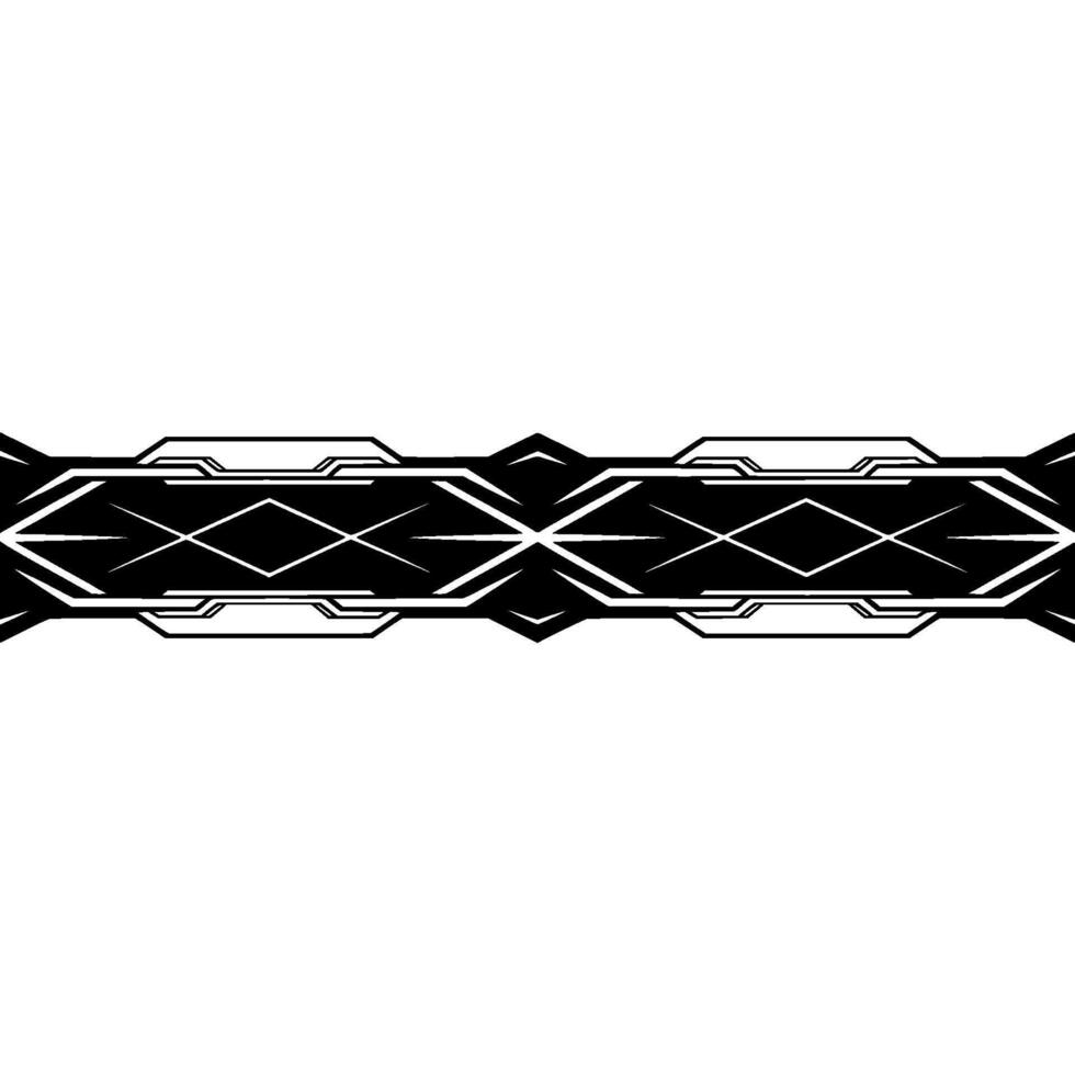 Abstract Geometric Border Black And White Minimalist Ornament vector