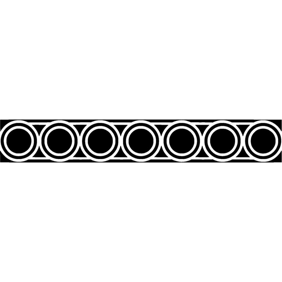 Minimalist Geometric Border With Black And White Circle Pattern vector