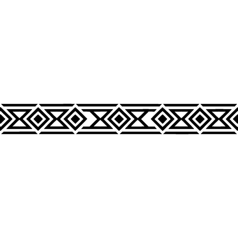 Geometric Aztecinspired Border On White, Simple, Minimalist vector