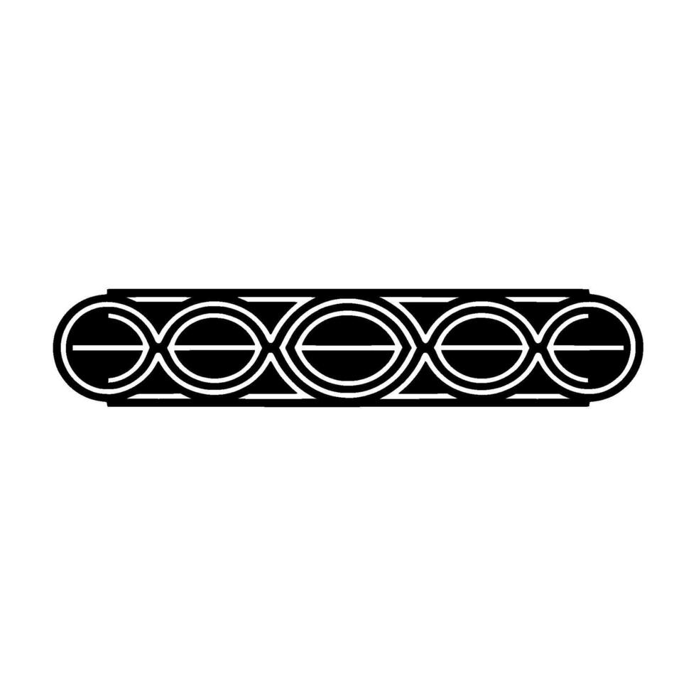 Abstract Black And White Geometric Border Element vector
