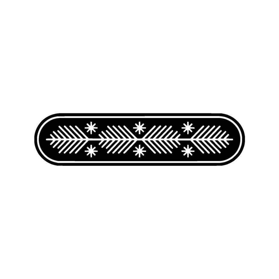 Minimalist Black And White Winter Ornament vector
